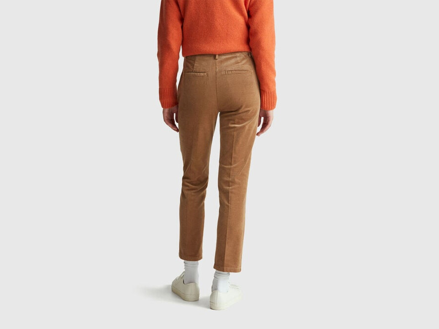 stretch velvet chinos