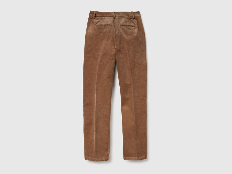 stretch velvet chinos