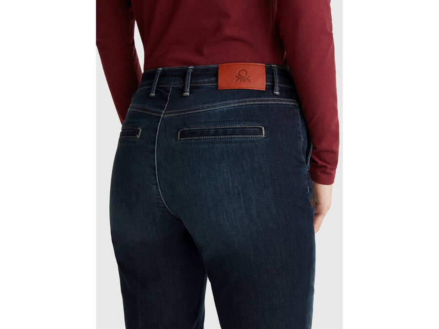 slim fit denim chinos