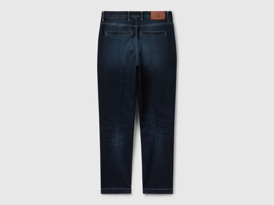 slim fit denim chinos