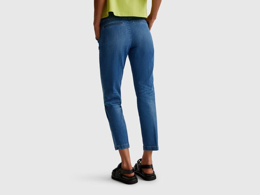 slim fit denim chinos