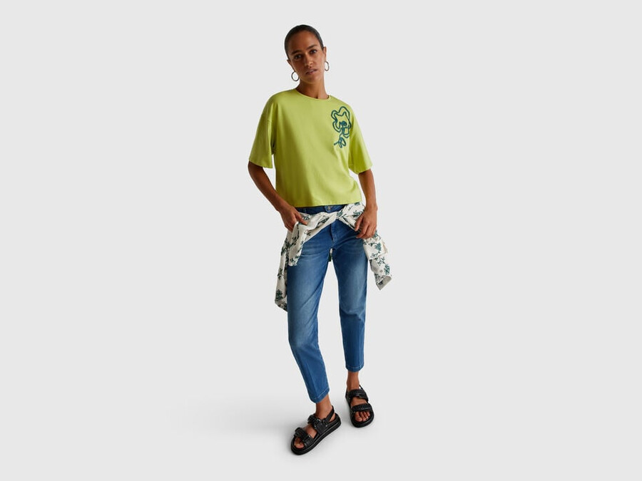 slim fit denim chinos
