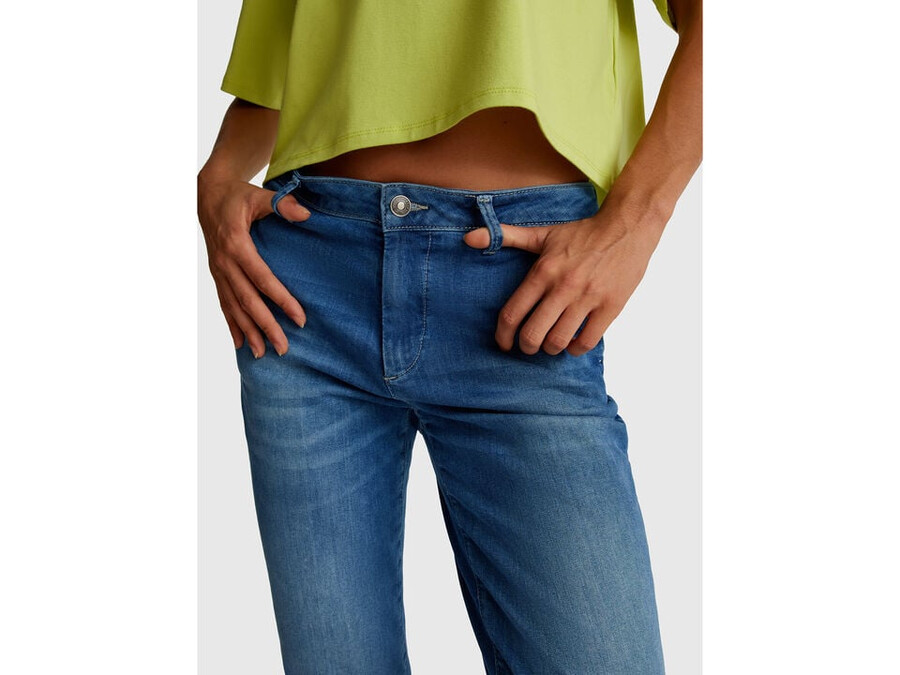 slim fit denim chinos