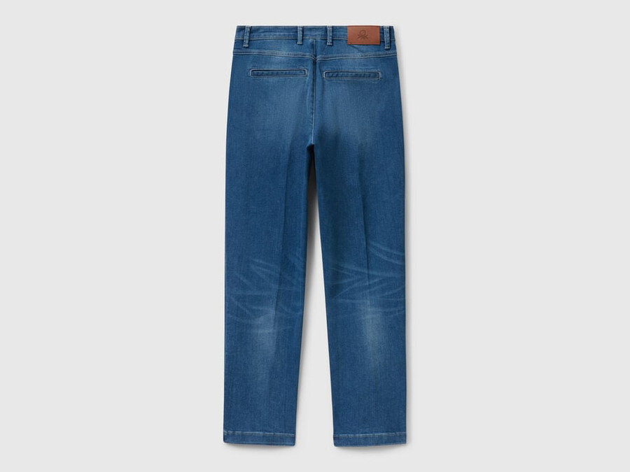 slim fit denim chinos
