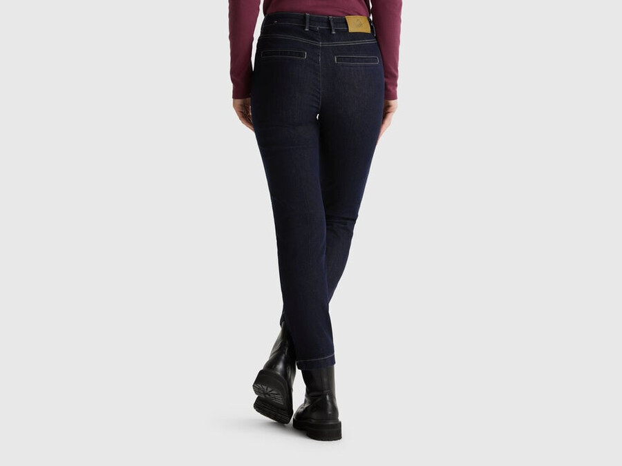 slim fit denim chinos