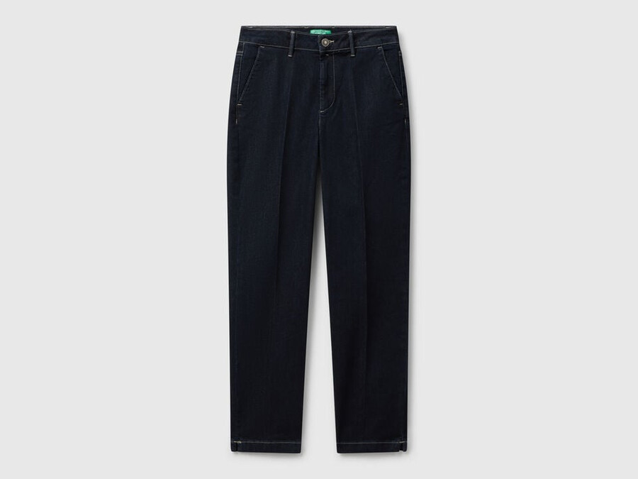 slim fit denim chinos