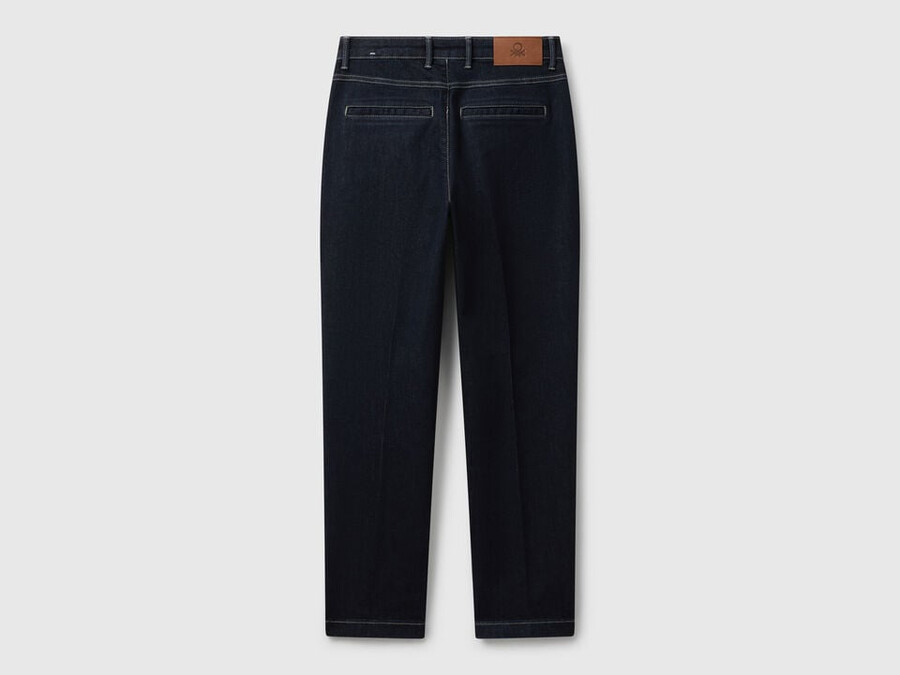 slim fit denim chinos