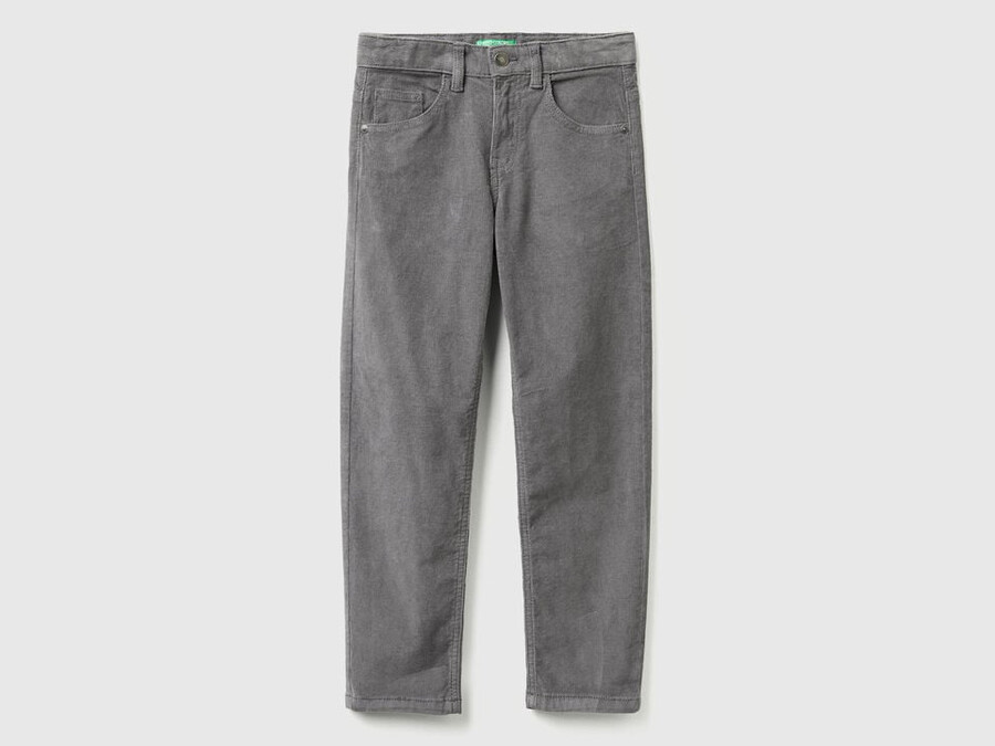 slim fit stretch velvet trousers