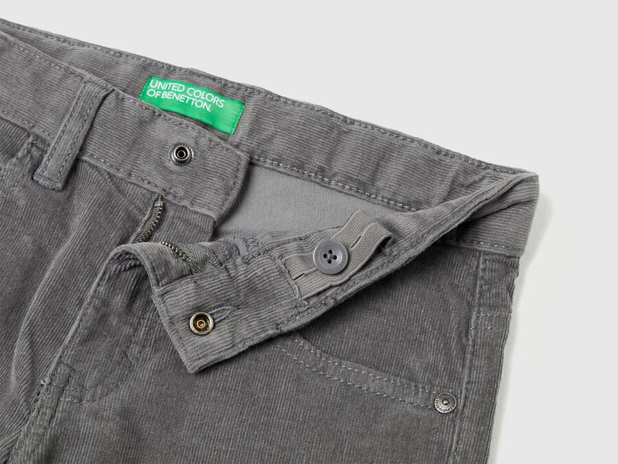 slim fit stretch velvet trousers