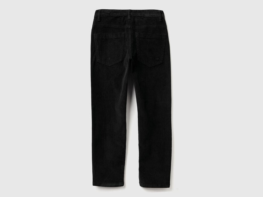 slim fit stretch velvet trousers