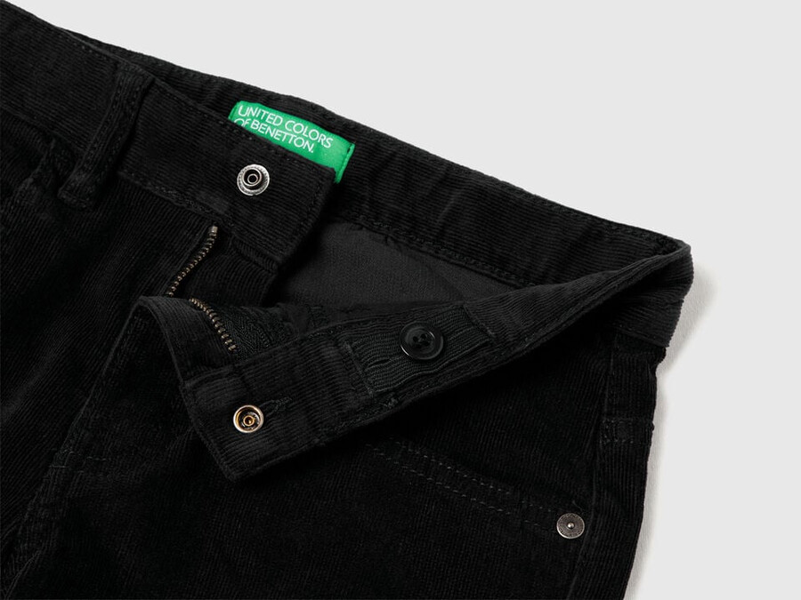 slim fit stretch velvet trousers