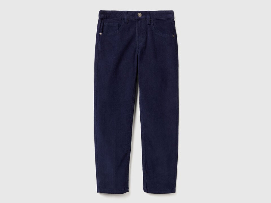slim fit stretch velvet trousers