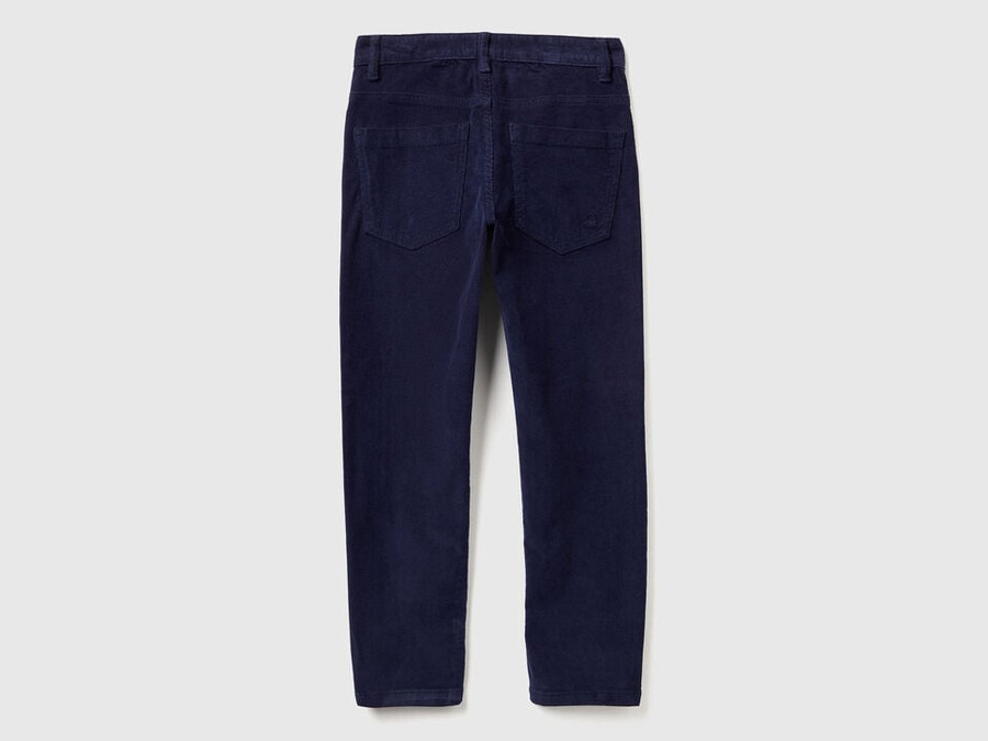 slim fit stretch velvet trousers