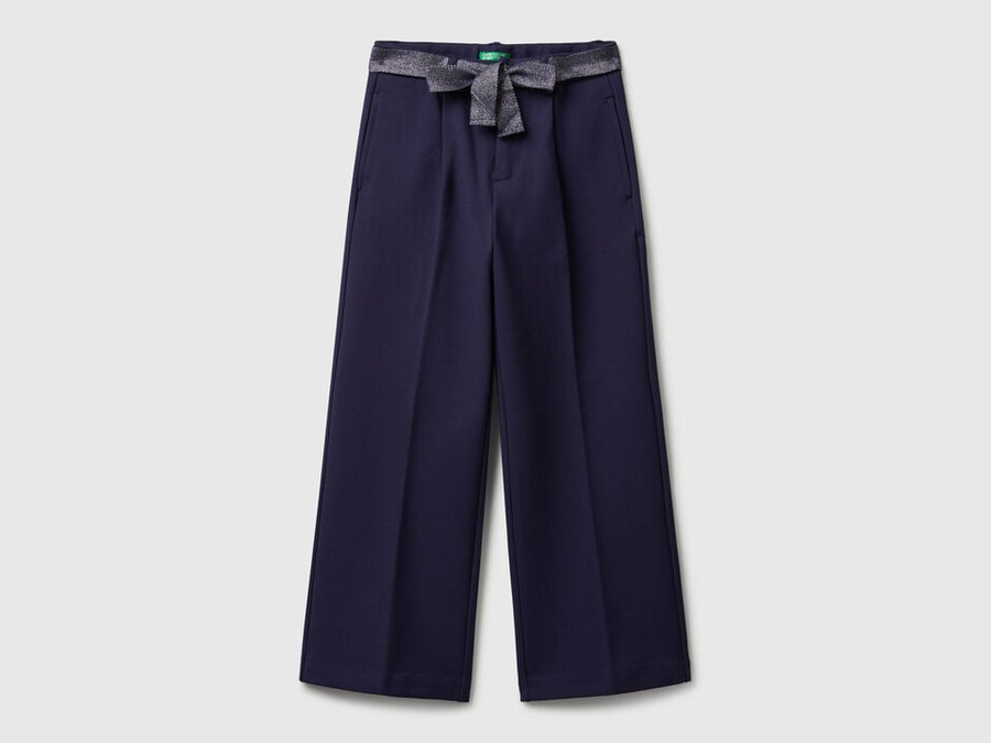 elegant trousers with sash