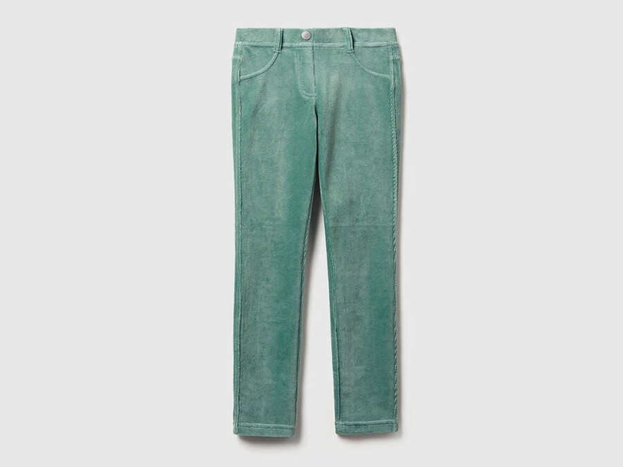 super skinny chenille trousers