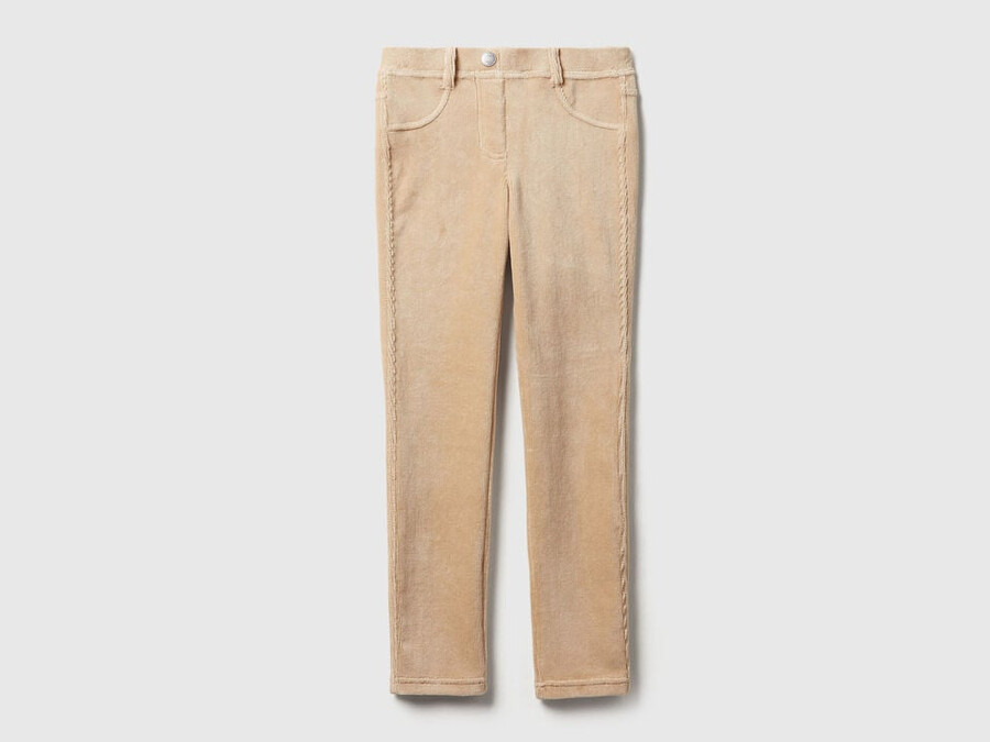 super skinny chenille trousers
