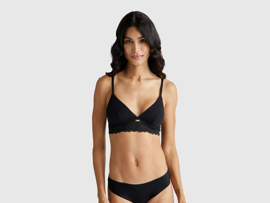 triangle bra with lace