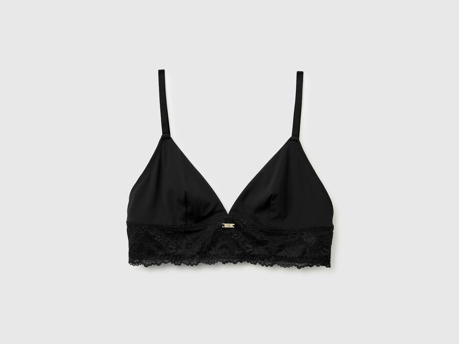 triangle bra with lace