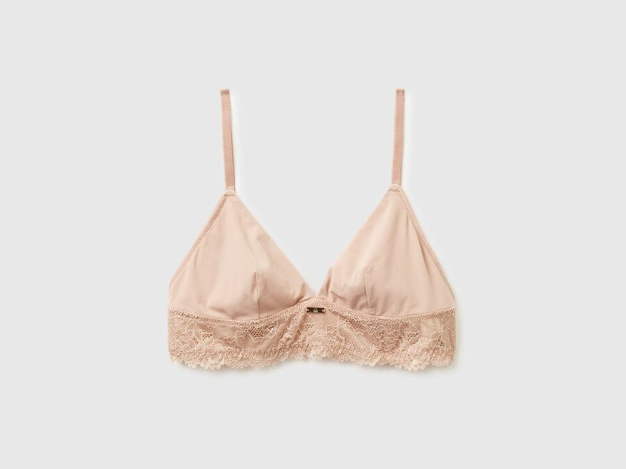 triangle bra with lace