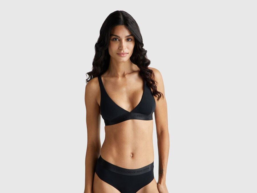 triangle bra in stretch cotton