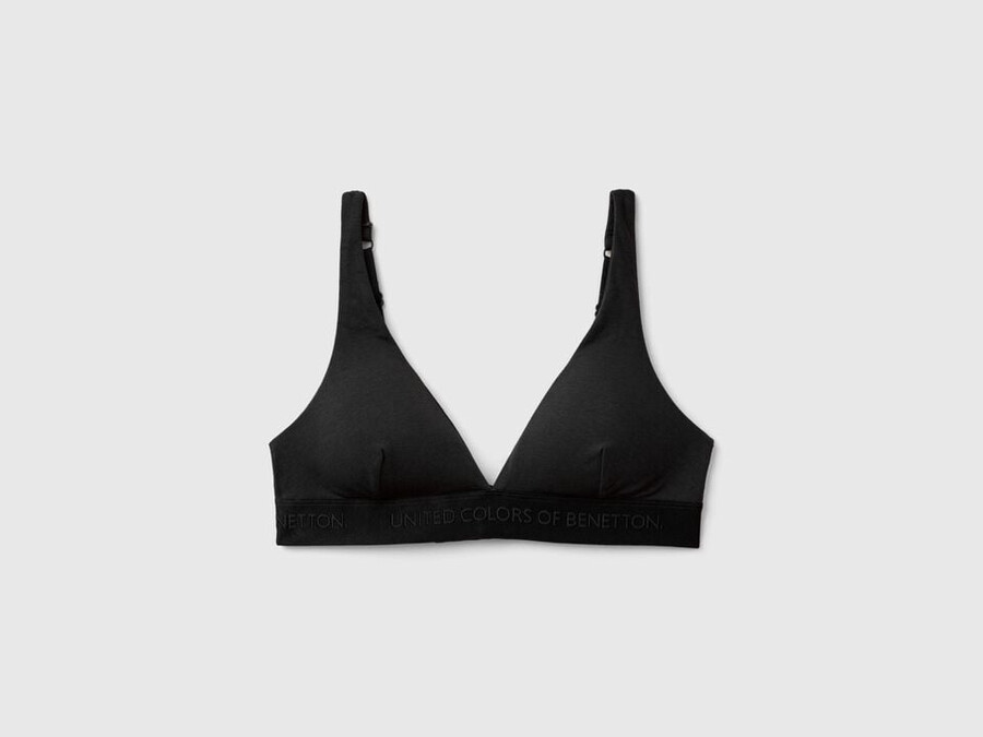 triangle bra in stretch cotton