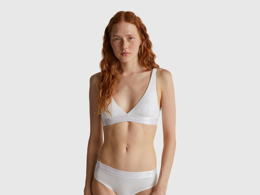 triangle bra in stretch cotton
