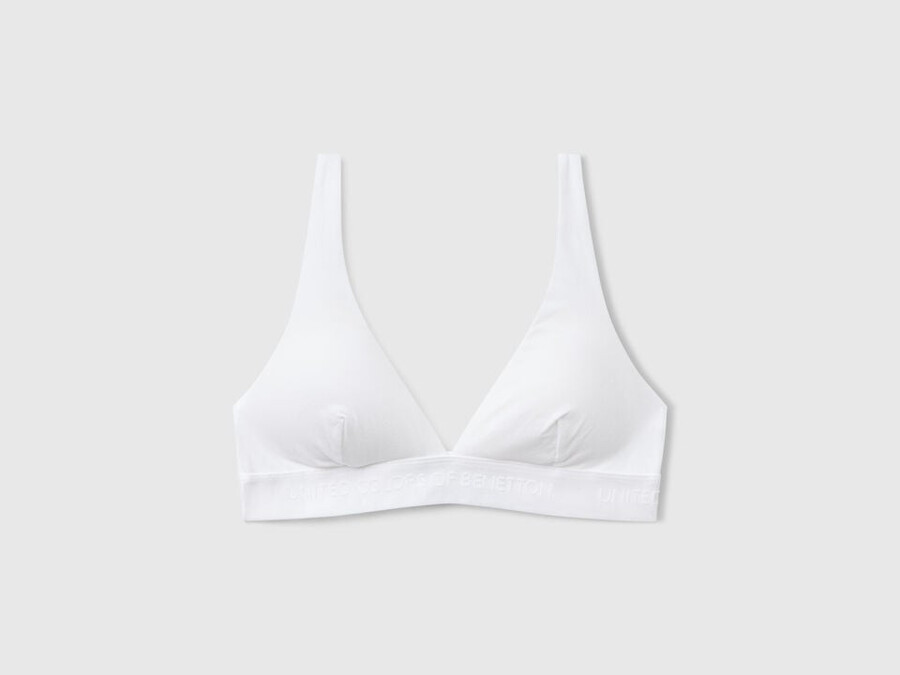 triangle bra in stretch cotton