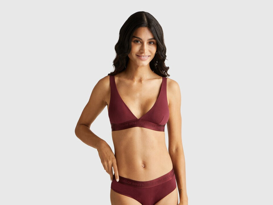 triangle bra in stretch cotton