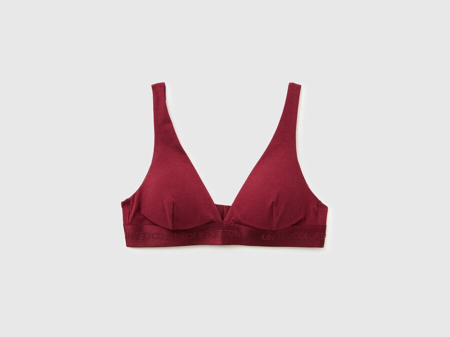 triangle bra in stretch cotton