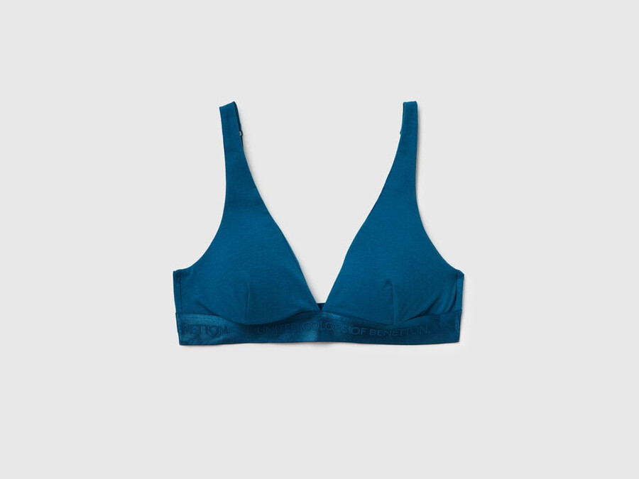 triangle bra in stretch cotton
