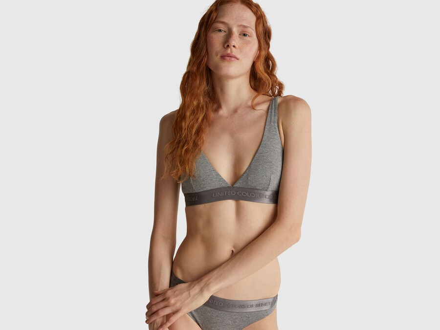 triangle bra in stretch cotton