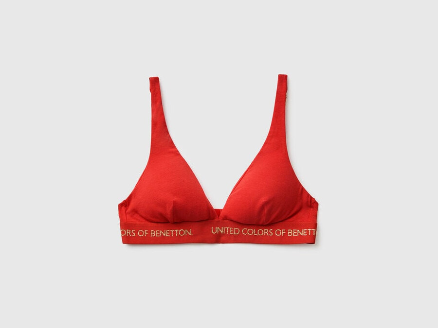 triangle bra in stretch cotton
