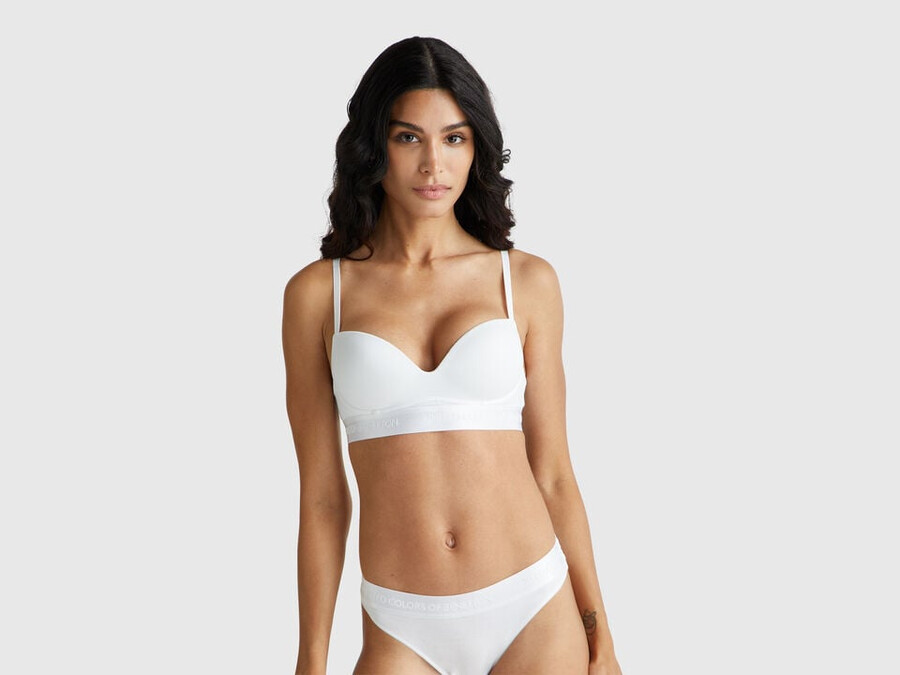 padded bra in stretch cotton