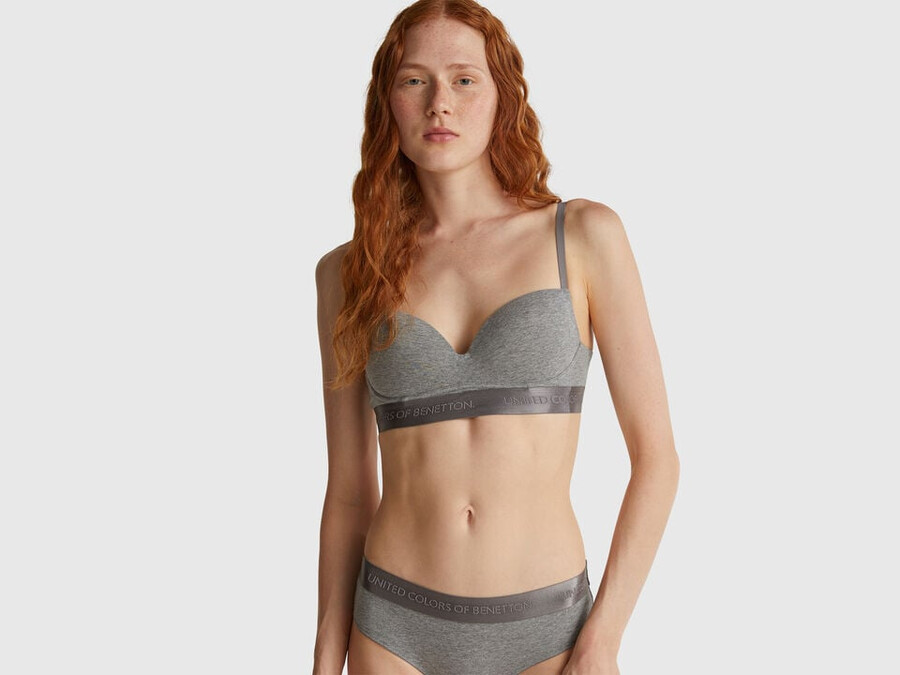 padded bra in stretch cotton